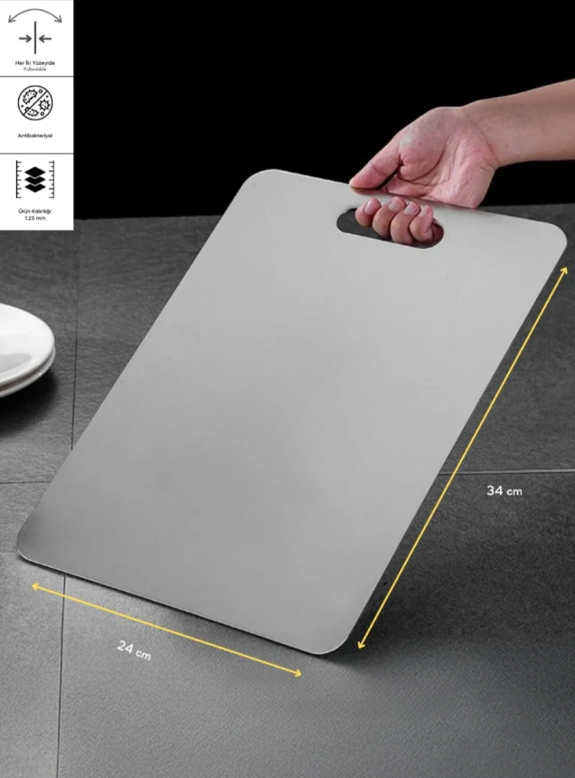 Paslanmaz Çelik Kesme Tahtası